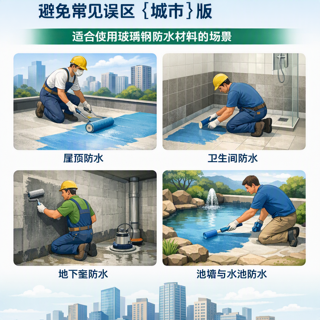 玻璃钢防水材料施工注意事项，避免常见误区 黑河 版